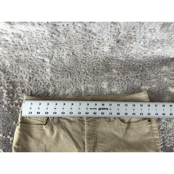 St Johns Bay Size 10S Straight Leg Stretch Casual Denim Jeans Pants Beige Button - Picture 4 of 12